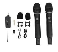 WOHPNLE Wireless Karaoke Microphone System, Rechargeable Handheld Wireless Mic Set with Bluetooth Receiver for Live Performances and Home Karaoke
