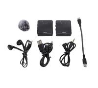 WOHPNLE Wireless Lavalier Microphone, Noise Reduction Bluetooth Mini Mic Clip On Mic with Wired Headphone for Video Recording, Podcast, Interview, Streaming, Vlog