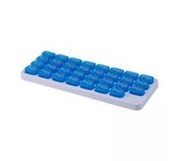 Woideklu 2 Pieces Pill Organizer 31 Day Dispenser Medicine Box Container Holder with Removable Compartments PP HIPS Portable for travel school office, Multi, 3 Pcs