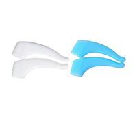 Woideklu 2Pcs Anti Slip Eyeglass Ear Hook Silicone Eyeglasses Grip, Blue White