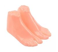 Woideklu 2x1 Pair Lifesize Mannequin Foot Home DIY Supplies for Ankle Bracelet Chains Short Stocking, 4 Pcs