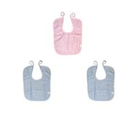 Woideklu 3 Piece Short Bib Adult Mealtime Dinner Cloth Protection for