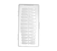 Woideklu 504 Pieces Transparent False Natural Manicure Extension Nails Easy to Trim Paint Apply Non-Odorous Suitable for Salons Parties, Water droplets