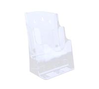 Woideklu Acrylic Brochure Holder for Literature, Brochures, Flyers, Wall Mounting Or Magazine Holder on The Worktop for Brochures, Hotel Office, A6 2 Tier