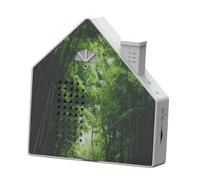Woideklu Bird Sound Box with Authentic Bird Chirpings, Nature Style, Timer Function, and Versatile Design. Portable Singing Made of PP for B, House Shape