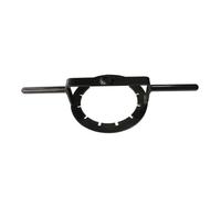 Woideklu Cap Wrench for Standard Industrial Barrel Lids Heavy Duty Toothed Jaw Drum Lid Opener with Central Drive Opening and Rust Inhibiting Coating Suitable for Warehouse Workshop Maintenance , Black
