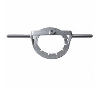 Woideklu Cap Wrench for Standard Industrial Barrel Lids Heavy Duty Toothed Jaw Drum Lid Opener with Central Drive Opening and Rust Inhibiting Coating Suitable for Warehouse Workshop Maintenance, Gray