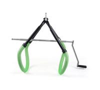Woideklu Cattle Support Stand Cow Lifter Hoist Raising Frame Adjustable Triangular Support With Crank Handle Galvanized Steel Build With Padded Loops suitable for livestock barns pasture assistance
