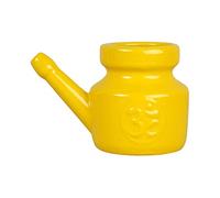 Woideklu Ceramic Pot Nasal Irrigator Container Nose Cleaning Comfortable Grip Design Material Suitable for Men Women Home Travel, Yellow