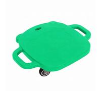 Woideklu Children Kids Rolling Balance Board Scooter Glider With Rounded Square Base TPE Wheels PP Build Suitable for indoor play sensory training balance practice therapy centers, Green