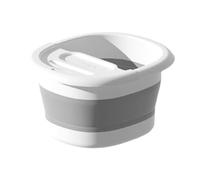 Woideklu Foot Bath Soak Tub Folding Foot Bath Basin Multifunctional with Lid Foot Soaking Tub for Picnic Home Travel Foot SPA Bath, White