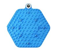 Woideklu Foot Massage Pad, Toe Plate, Sensory Mat, Acupressure Floor Mat for Pressure Point Massage, Suitable for Fitness Enthusiasts, Outdoor Use, Lawn, Hexagon Blue Timer
