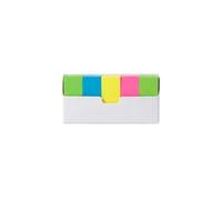 Woideklu Index Label Sticker Sticky Page Flags Tab Markers with Repositionable Wood Pulp Paper Portable for Clear Color Coding Suitable for Research Office, Fluorescent Color Series