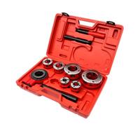 Woideklu Industrial Tube Threader Pipe Threading Tool Set Pipe Threader Head Kit Pipe Die Head Kit Manual Threader with Ductile Iron Body and Portable Storage, 63 Type 6-Head Pipe Threader