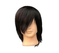 Woideklu Male Mannequin Head with Real Hair, Ideal for Cutting And Perming.