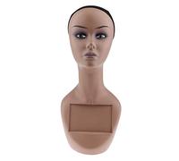 Woideklu Mannequin Head Bust Female Mannequin with Cleavage Chain Stand And Head Made of Material for Professional Display in Fashion Stores, Purple Lip