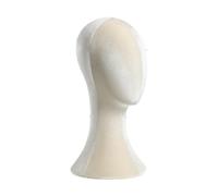 Woideklu Mannequin Head Made of Foam And Velvet for Holder Hat Stand Stylists Modeling Head Practical for Salon Home Shop Window, Apricot