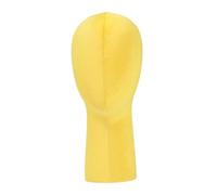 Woideklu Mannequin Head Model Hat Display Stand Velvet Holder Headwear Storage Function for Hair Salon Jewelry Shop, yellow