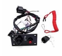 Woideklu Marine Control Panel Outboard Control Console Switch Module Assembly With Start Stop Button And Pre Wired Plug and suitable for marine upgrade, Suzuki Vertical Single Control Panel