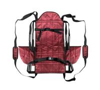 Woideklu Medical Transfer Pad Patient Transfer Harness Chair With Contoured Seat Shell Secure Buckle System Four Lifting Straps Padded Carry Handles suitable, Wine Red, Side Zipper Opening Style
