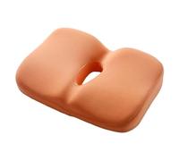 Woideklu Memory Foam Seat Cushion Supportive Chair Pad Pressure Relief Height Adjustment Hollow Center Suitable for Students Classroom, Orange, Non-slip Bottom Memory Foam Core