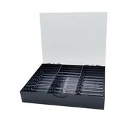 Woideklu Nail Display Case Box Nail Tip Holder Organizer Nail Art Decorations Container 30 Compartments Transparent Lid Suitable for Salon Home Use, Black