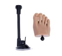 Woideklu Nail Training Foot Mannequin Practice Model Pedicure Stand Reusable Silicone with Adjustable Clamp Suitable for Cosmetology Labs Salon Training , 2 Right Foot