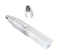 Woideklu Nose Hair Trimmer Eyebrow Facial Hair Trimmer Washable Head Multifunctional Travel Size Personal Trimmer for Adults Women Men, White