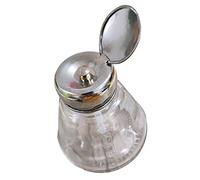 Woideklu Polish Remover Pump Bottle, Liquid Dispenser, Removal Bottle with Stainless Steel Pump for Makeup Removal, Rice, Clear, 150ml 01