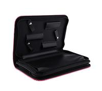 Woideklu Soft Leather Hair Scissors Case Barber Comb Pouch Holster, Pink, 26 x 17cm
