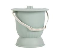Woideklu Spit-Out Bowl, Urinal Bucket, Chamber Pot, Toilet Bottle with Lid, PP Material, Ergonomic Handle, Portable, Non-Slip, Suitable for People, Green