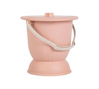 Woideklu Spit-Out Bowl, Urinal Bucket, Chamber Pot, Toilet Bottle with Lid, PP Material, Ergonomic Handle, Portable, Non-Slip, Suitable for People, Pink