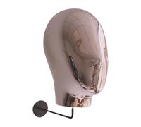 Woideklu Stand, Mannequin Head Display Stand, Hat Holder, Wall-mounted, Lightweight Material, Space-saving, Suitable for Displaying on, Rose Gold Black