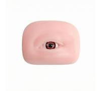 Woideklu Wear-Resistant Silicone Practice Eyelids | Soft, Practice Eye with Molded, Lash Beginners, Right Eye