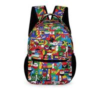 Woidxzxza Poland Ball Country Ball World Map Schoolbag Large capacity Student Backpack Outdoor Travel bag Boys Girls..., Black1, One Size, Modern