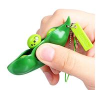 WOIWO 2 PCS Edamame Clip Key Chain Mobile Phone Pendant Unlimited Squeeze Vent Toy Pea Gift Creative Lentil Key Chain
