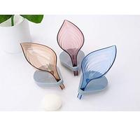 WOIWO 3 PCS Creative Leaf Soap Box Non-Punch Toilet Shelf Bathroom Sucker Soap Box Stand Basin Soap Rack