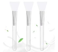 WOIWO 3 PCS Transparent Silica Gel Mask Brush, Soft Head, Adjustable Film Stick, Crystal Rod Mask Brush, DIY Mask Beauty Tool Brush