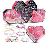 Woiworco Charm Bracelet Making Kit, Love Design DIY Charm Bracelet Craft Set for Girls - 6-in-1 Jewelry Making Kit Arts and Crafts Gifts