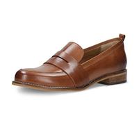 WOJAS Ladies Moccasins - Leather Slippers Loafers - Tan, Light Brown, 7 UK