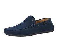 WOJAS - Men's Moccasins/Leather/Fashionable Loafers/Comfortable and Comfortable/Stylish Stitching, darkblue, 9 UK