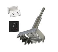 WojBear 1 PCS New Square Electrical Box Hole Cutter, 40Cr Alloy Steel Reinforced Welding Design, SDS Plus Suitable for Brick, Concrete, Cement & Stone (17.0×8.6×4.5cm)