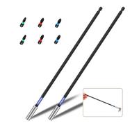 WojBear 2 PCS Magnetic Extension Bit Holder Set, 2 * 300mm Drill Bit Holder for Impact Driver with 6 PCS Screwdriver Bits, 2*PZ2 2*PH2 T20 TT20