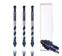 WojBear 3 PCS 10mm Masonry Drill Bits Set, YG6X Tungsten Carbide Drill Bit for Masonry, Concrete, Marble, Brick, Tile, Wood, Glass, Plastic（10,10,10mm）