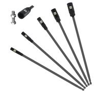 WojBear 5 Pcs 300 mm Extended Deep Socket Set 6-14mm, Hexagon Nut Setter Driver Drill Bits Set with 1/4 hex Shank, Long Reach Impact Driver, Nut Runners Bolt Extractor Sockets