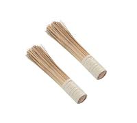 Wok Brush Bamboo Cleaning Broom Bamboo Wok Clean Brush with Handle Handmade - Natural Product/Wok Broom/Wokbesen/Wokbürste (2Pcs),Beige