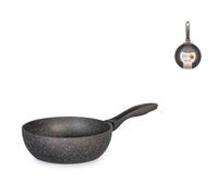 Wok H&h A Handle Non-Stick Stone For Induction Gray Color 20Cm