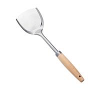 Wok Spatula Set, 13 Inches Chinese Stainless Steel Spatula with Heat Resistant Wooden Handle Wok Utensils, Kitchen Utensil Cooking Shovel Scoop Ladle for Fish Omelets Pancakes Burgers
