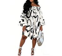 WOKANSE Women's Sexy Solid Color Layered Flare Sleeve Cold Shoulder A Line Shoulder Ruched Midi Dresses Night Out, Apricot, L