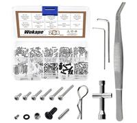 Wokape 294 RC Screw Assortment Kit, Hardware Fasteners M1.4 Screws Tool Set for SCX24 1/24 RC Crawler Truck Deadbolt C10 Jeep Betty